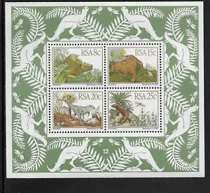 South Africa, 1982, Dinosaures, souvenir sheet & set of four MNH - Picture 1 of 2