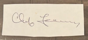 CHUB FEENEY SIGNED 1.5X4 CUT SIGNATURE NATIONAL LEAGUE PRESIDENT 1970-1986 D1994 - Picture 1 of 1