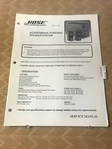 ORIGINAL BOSE-AM5 POWERED SPEAKER SYSTEM-SERVICE MANUAL D1170 - Picture 1 of 3