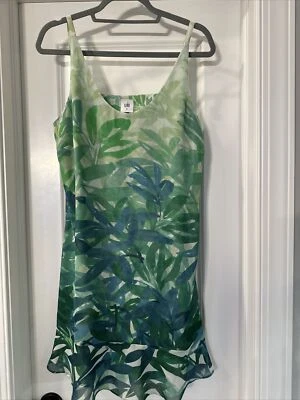 CABI Dress Womens Medium Pink Black Style 898 Breezy Floral Reversible Travel  - Image 1 of 4