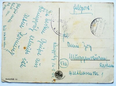 Feldpostkarte mit Stempel Königgrätz 17.5.44 nach Muggensturm Rastatt - 2.WK - Bild 1 von 2