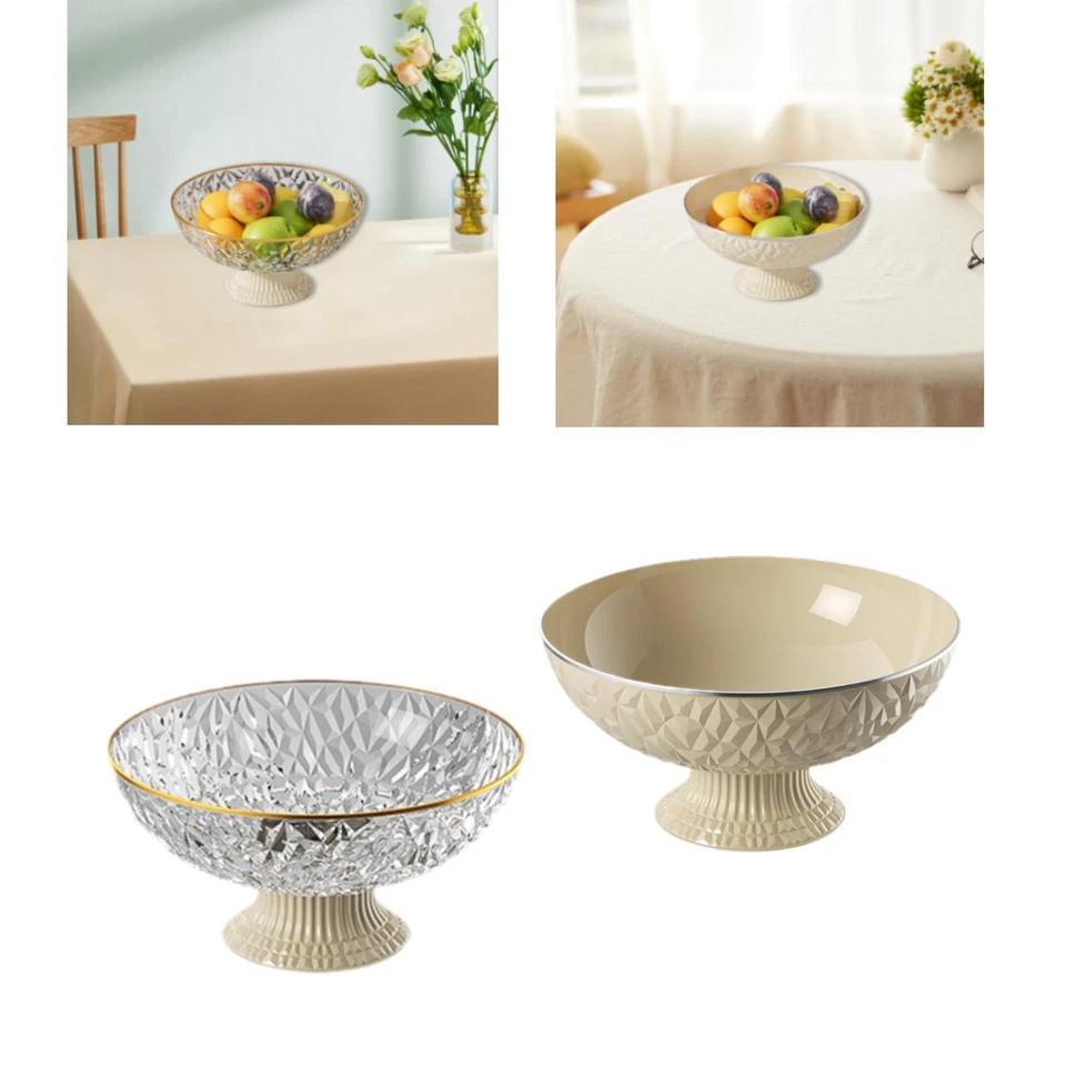 Pedestal Fruit Bowl Footed Bowl Dessert Display Plate Countertop Vegetable - Image 1 of 1
