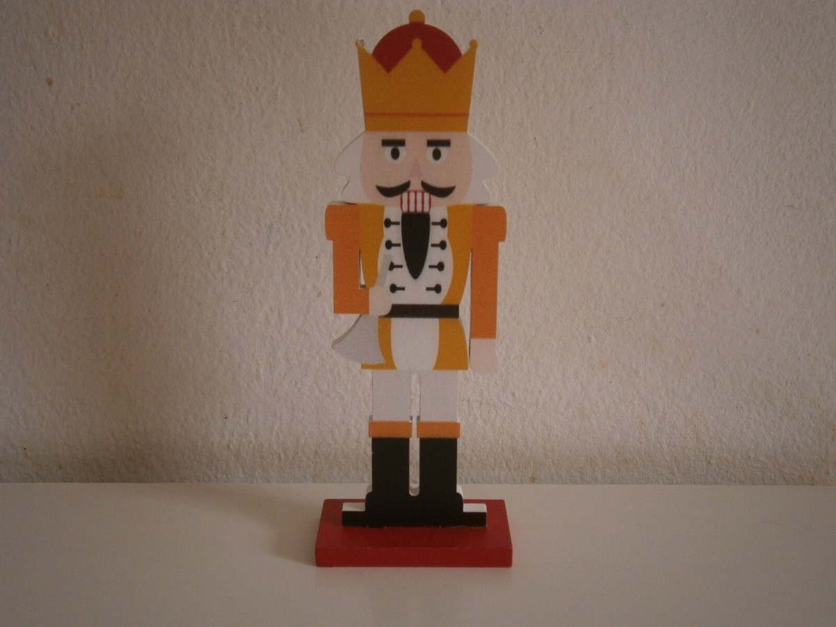 Cabilock 4 Pièces Lot De Casse-Noisettes Soldat Bois Peints