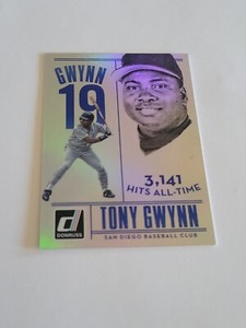 TONY GWYNN 2015 DONRUSS #3  HITS ALL-TIME 3,141 SAN DIEGO PADRES 