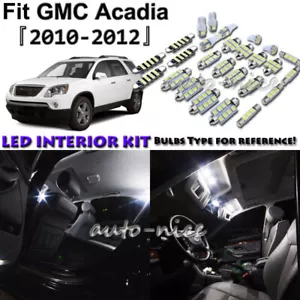 14x White LED Interior Lights Package Kit For 2010 2011 2012 GMC Acadia - Bild 1 von 10