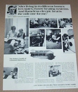 Anuncio impreso 1972 - Electric Entergy hogar audífono calefacción familia RAINEY Edmond Oklahoma - Imagen 1 de 1