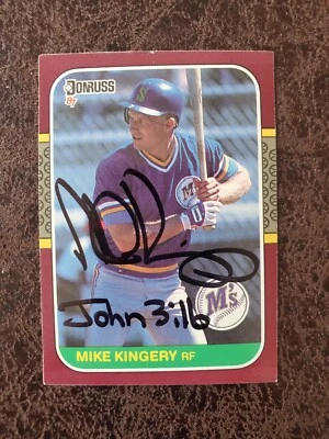 1987 Donruss Opening Day Mike Kingery #119 - Seattle Mariners - Autographed!  - Image 1 of 2