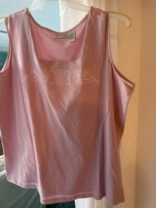 HASTING & SMITH Womens Tank Top Sz  2x Pink  Thick Cotton /spandex - Picture 1 of 6