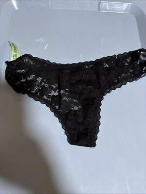 Honeydew Women's Hipster Bikini Lace Panty Thong Size XL Black - Image 1 of 4
