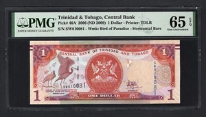 Trinidad & Tobago One Dollar 2006 P46A Uncirculated Grade 65 - Picture 1 of 2
