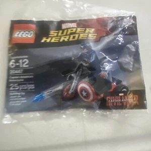 LEGO 30447 Marvel Super Heroes: Captain America's Motorcycle Poly Bag - Picture 1 of 4