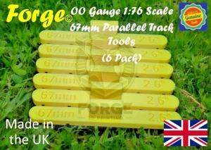 Parallel Track Tools Model Railway Train New 6 Pack Yellow 67mm OO/HO Gauge - Picture 1 of 7