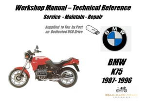 BMW K75 K 75 Service Repair Workshop Manual USB 1987 - 1996 - Picture 1 of 9