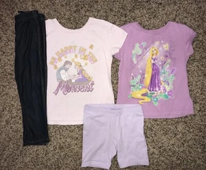 Girls Disney Rapunzel Shirts With Shorts And Pants Size 4 - Picture 1 of 1