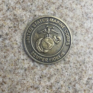 United States Marine Corps Toys For Tots Foundation Bronze Coin Token Semper Fi - Picture 1 of 3