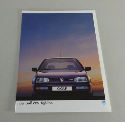 Prospetto/Brochure VW Golf 3/III VR6 Highline Stand 01/1995 - Immagine 1 di 2