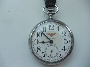 Antique Tavannes watch co open face Stainless Steel Pocket Watch  - Picture 1 of 8