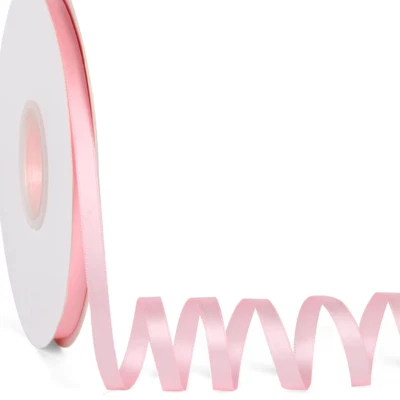 100 Yards 1/4" Single Face Satin Ribbon, High-quality Ribbon lot DIY Craft Pink - Image 1 of 3