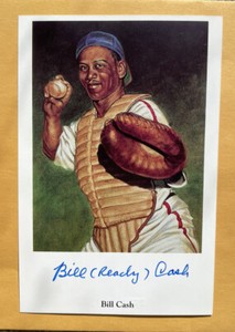 Negro leagues Bill Ready Cash D) Autographed  Ron Lewis Series 1PC   NR MINT+