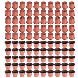 100 Pcs Plastic Plants Nursery Seedlings Pot/Pots Flower Plant Container Seed - Picture 1 of 12