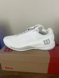 Wilson Rush Pro 4.0 Mens Tennis Shoes White/Pearl Blue - Picture 1 of 5