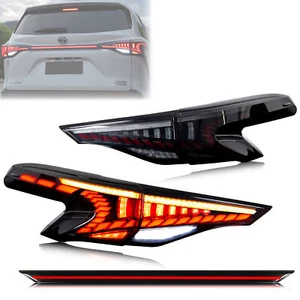LED Tail Lights for Toyota Sienna 2020-2026 Black Rear Middle Lamps Assembly - Picture 1 of 5