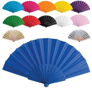 Pack of 10 Hand Held  Fans Wedding Accessory, Fan for Hen Party Favours - Picture 1 of 16