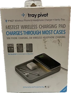 TYLT 10W Qi Wireless Fast Charging Tray - Gray - Picture 1 of 5