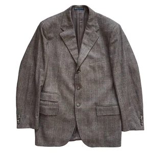 Polo Ralph Lauren Glen Check Plaid Wool Sport Jacket Blazer Size 42R - Picture 1 of 11