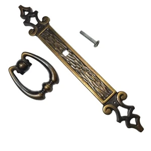 Vintage AMEROCK Madeira 8.25" Die Cast Furniture Ring Pull Brass Toned - Picture 1 of 14