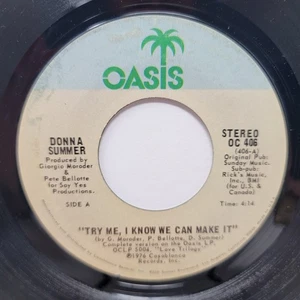 Donna Summer Try Me / Wasted 7" 45rpm m- Vinyl Soul Record free sleeve - Imagen 1 de 2