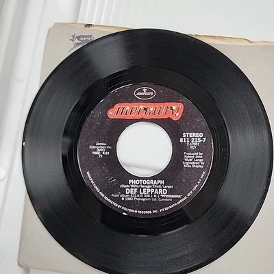 DEF LEPPARD  Photograph / Action! Not Words 45 from 1983 NM - Image 1 of 4