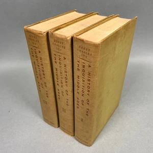 History Of The Inquisition Of The Middle Ages 3 Vol. Set Lea 1955 FIRST Printing - Picture 1 of 24