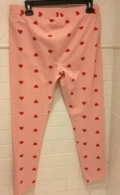 Leggings Style & Co. talla L rosa nuevos sin etiquetas con corazones rojos entrepierna de 26 1/2 pulgadas DW919 Foto 1 de 4