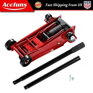 New 3 Ton Hydraulic Floor Jack with Single Quick Lift Piston Pump Red - Picture 1 of 15