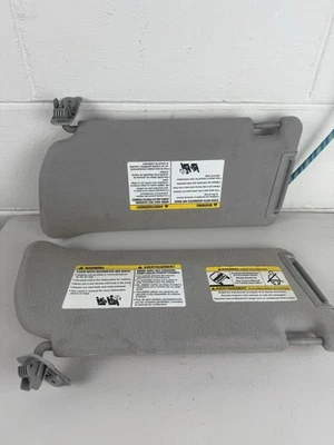 2005-2012 Nissan Xterra Frontier Driver & Passenger LH RH Sun Visors Gray Cloth - Image 1 of 4