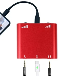 Lightning & Type-C Live Streaming Microphone Adapter with Charging Port - Mic... - Picture 1 of 8
