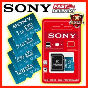 2TB 1TB 512GB 256GB Micro SD TF Card Class10 High Speed Memory V30 A2 U3 XC EVO - Picture 1 of 7