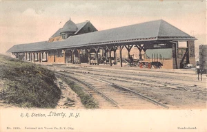 1905 RR Station Liberty NY post card Sullivan county - Picture 1 of 2