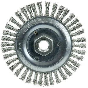 36296 Wolverine 5" Knot Wire Wheel,Stringer Bead Twist, 0.020" Stainless Stee... - Picture 1 of 4