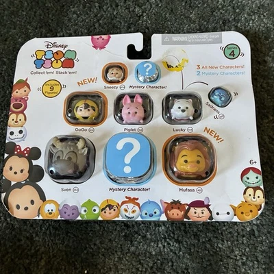 NEW Disney TSUM TSUM Series 4 W 9 Figs Sneezy Sadness Piglet Lucky Sven Mufasa + - Image 1 of 2