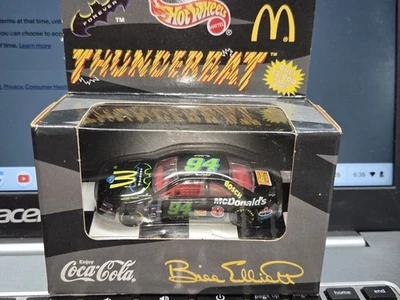 Bill Elliot 1995 Hot Wheels #94 Thunderbat Car Batman Ford McDonalds Coca Cola!! - Image 1 of 4