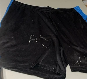 Pantalones cortos de baloncesto Adidas XL azules y negros (manchas) - Imagen 1 de 9