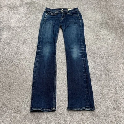 Rag & Bone Cigarette Slim Straight Denim Jeans Womens 25 Blue Dark Wash Mid Rise - Image 1 of 4