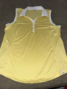Camisa de golf para mujer Lady Hagen M amarilla sin mangas - Imagen 1 de 4