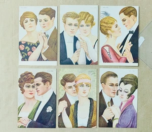 LIBERTY ART NOUVEAU-AUTORE GILARDI-LOTTO 6 CARTOLINE-D13-200 - Picture 1 of 1