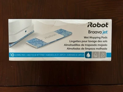 NIB IROBOT BRAAVA JET WET MOPPING PADS 10 PACK COUNT COTTON MOP PAD - Image 1 of 4