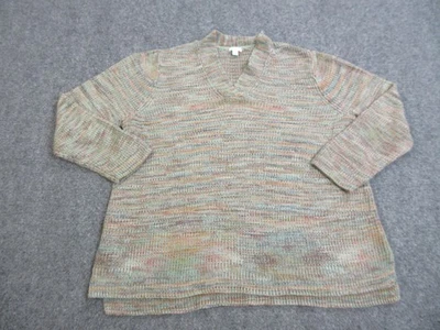 Suéter J. Jill Mujer 2X Multicolor Tinte Espacial Cuello en V Manga Larga Tejido Pullover Foto 1 de 4