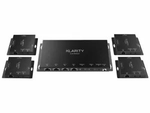 Klarity HDMI Over CAT6 4 Way distribution Extender Splitter Kit POE transmitter - Picture 1 of 1