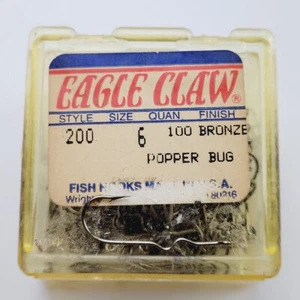 Ganchos para mosca de garra de águila popper bronce 200-BR-6-100 - Imagen 1 de 3